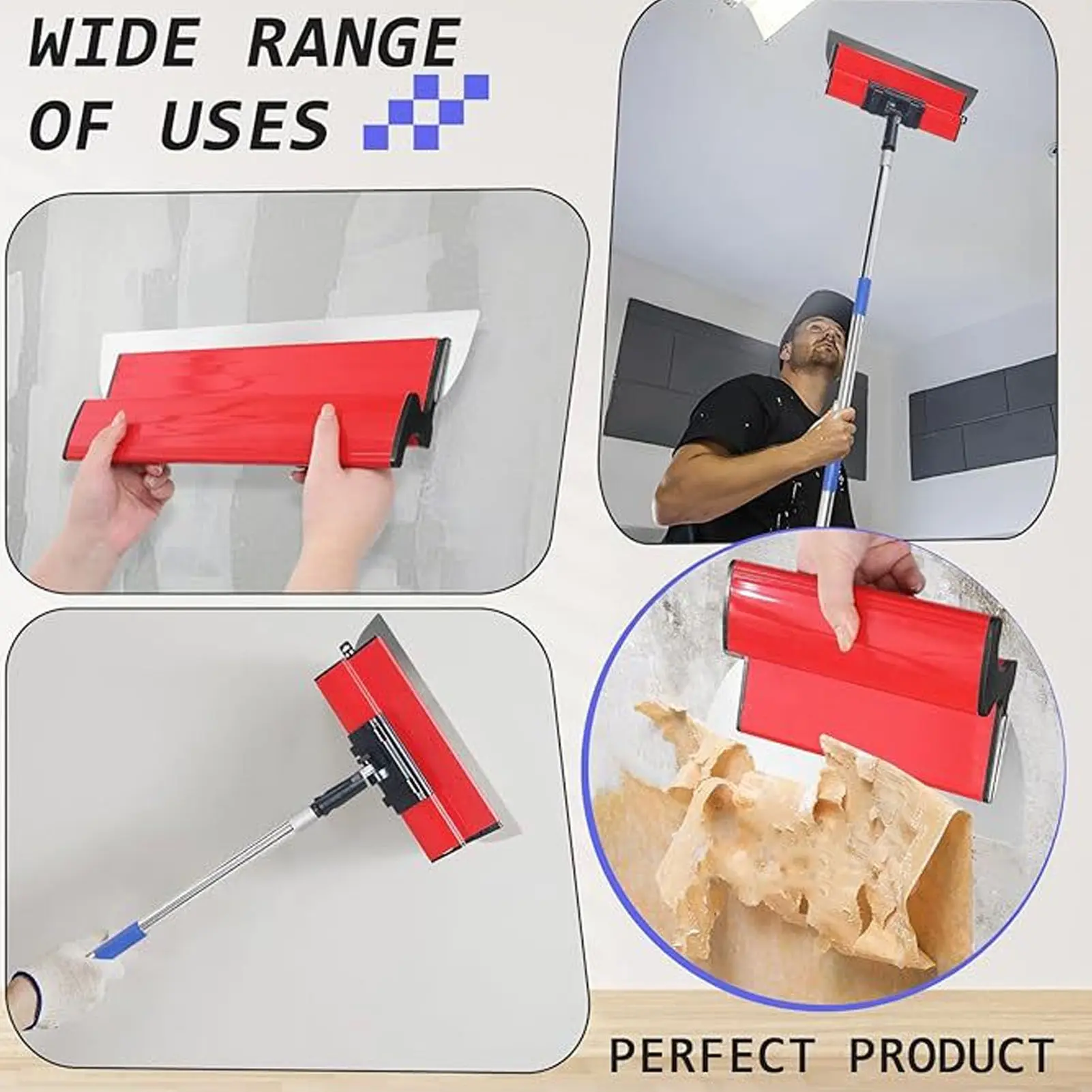 Finishing Tools Set Lightweight Ergonomic  Skimming Blade Set Non Slip Handle User Friendly for Home Renovation