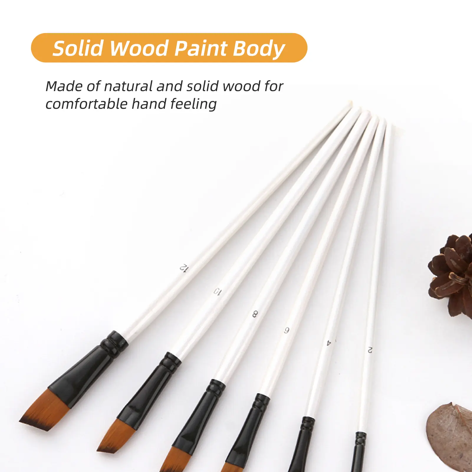 24pcs Draw Paint Brushes Set Kit Artist Paintbrush Round Brushes with Nylon Hair for Artist Painter Students