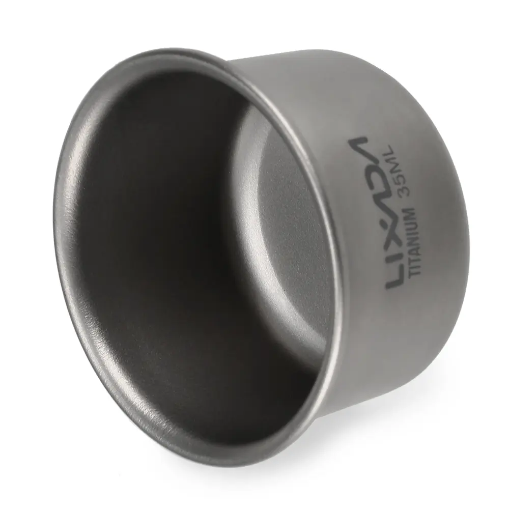 Lixada 35ml Mini Titanium Tea Cup Home  Outdoor Camping Hiking Coffee Tea Cup Mug 8g camping titanium tea cup home tea cup