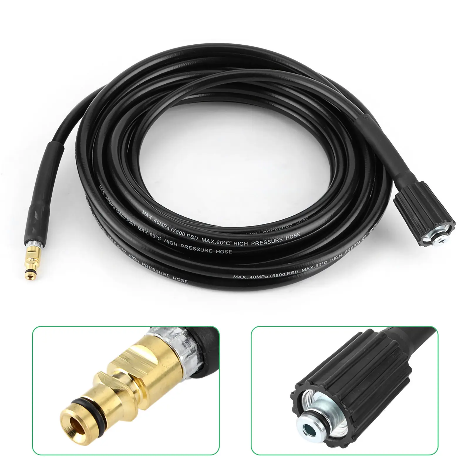 40MPa/5800PSI Auto Washer Hose High Pressure Water Cleaning Rubber Pipe Fit for  K2 K3 K4 K5 Car Cleaning Accessory