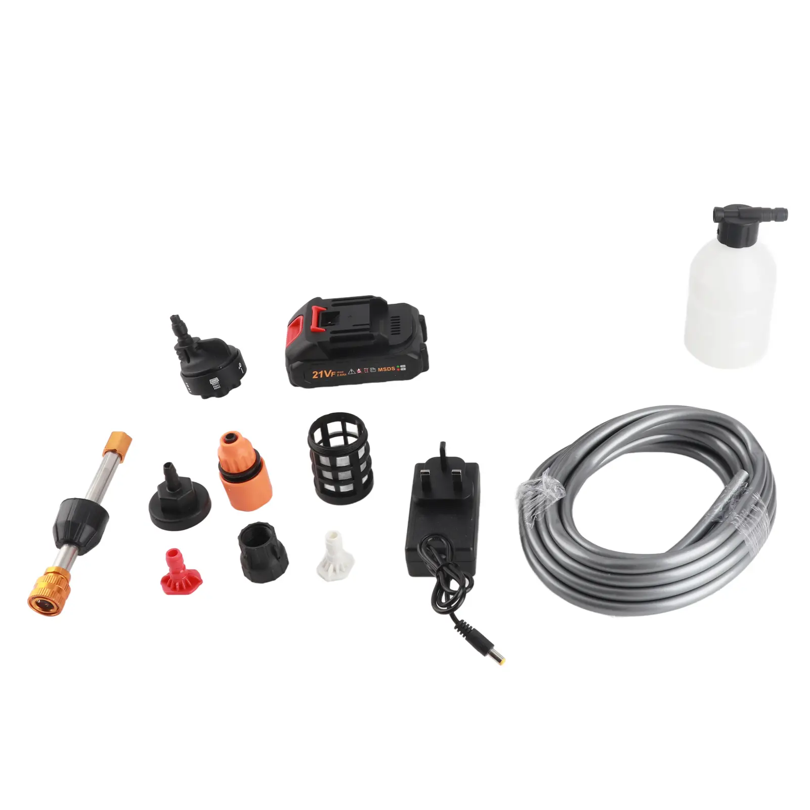 Cordless Power Washer 60Bar 300W High Power Washer Machine with Rechargeable Battery for Car Fence Floor Cleaning Watering