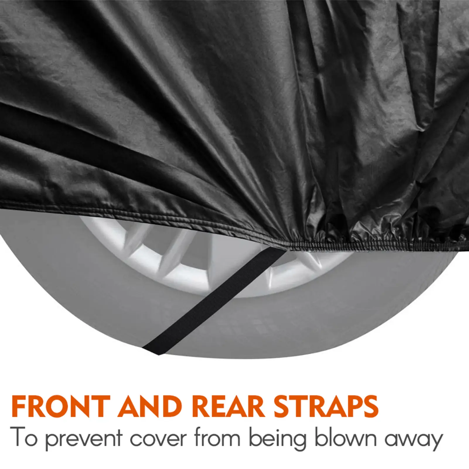 Sedan Car Cover Waterproof All Weather Outdoor Car Cover UV Protection Windproof Full Car Cover Universal(4.4*1.8*1.6M)