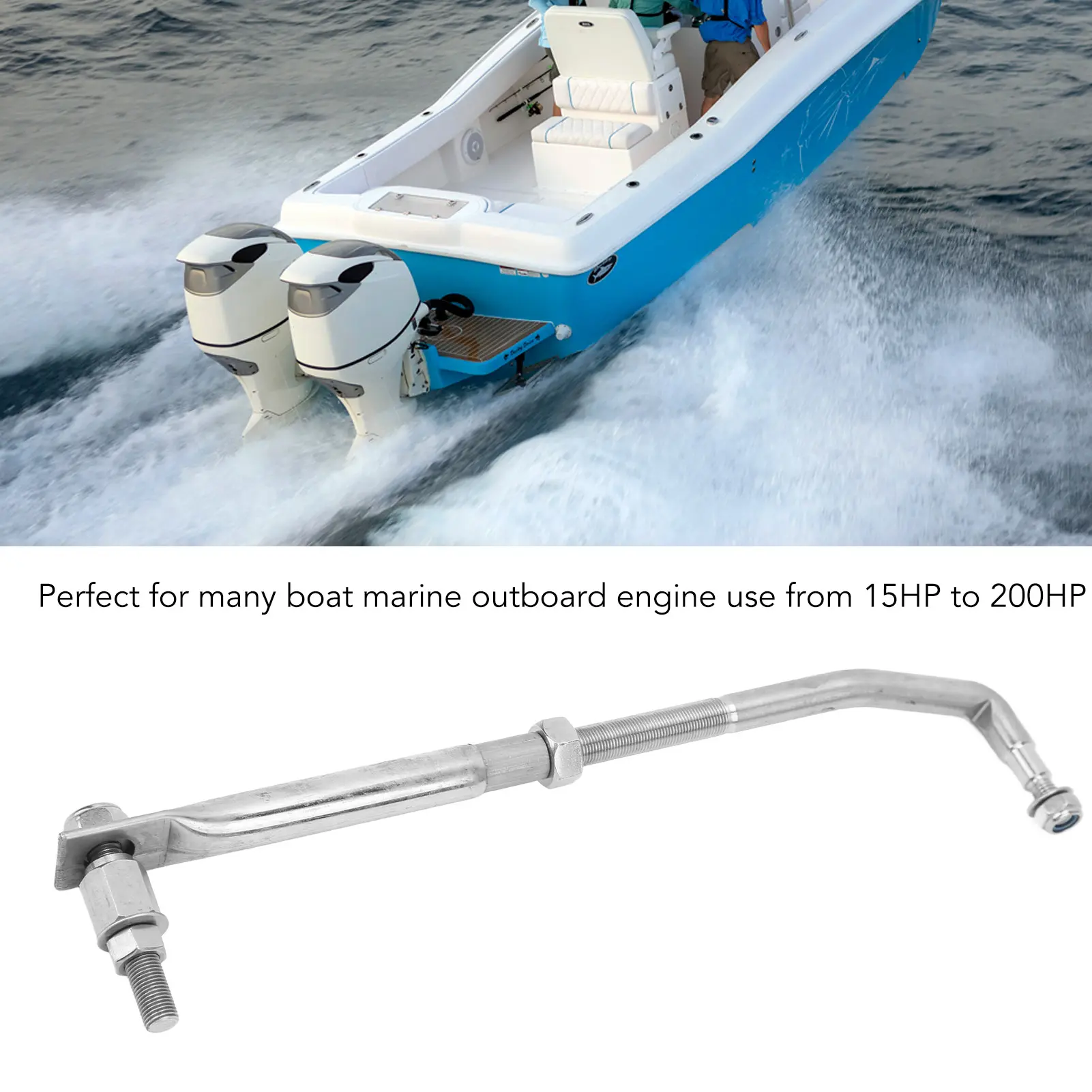 Outboard Motor Steering Link Lightweight  Outboard Steering Arm Chemical Resistant for 15HP To 200HP Outboard Engine