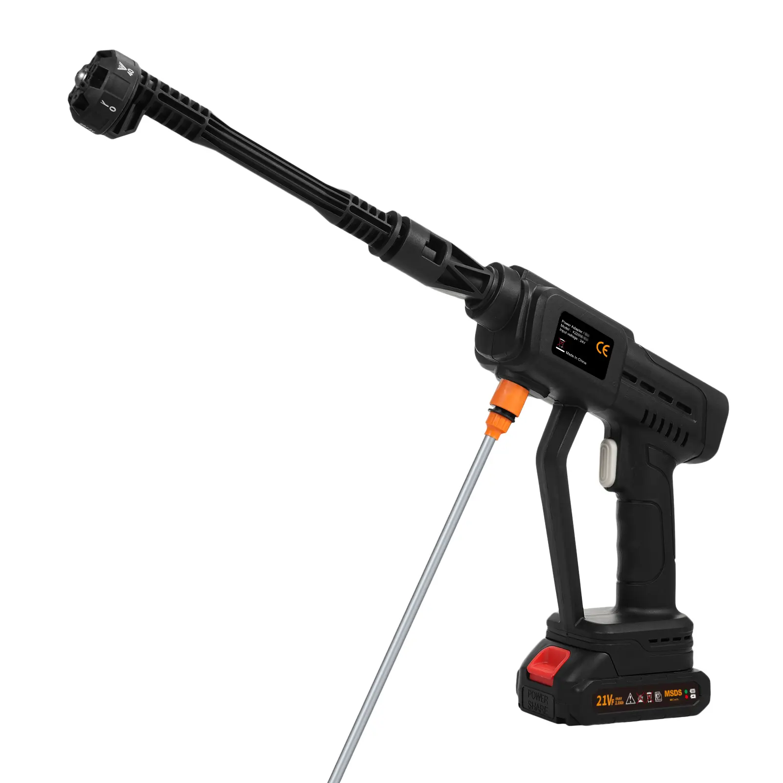Handheld Pressure Washer Portable Powerful 21V Car Wash Gun2pcs Rechargeable Battery 6in1 Multiple Injection Modes Toolbox Packa