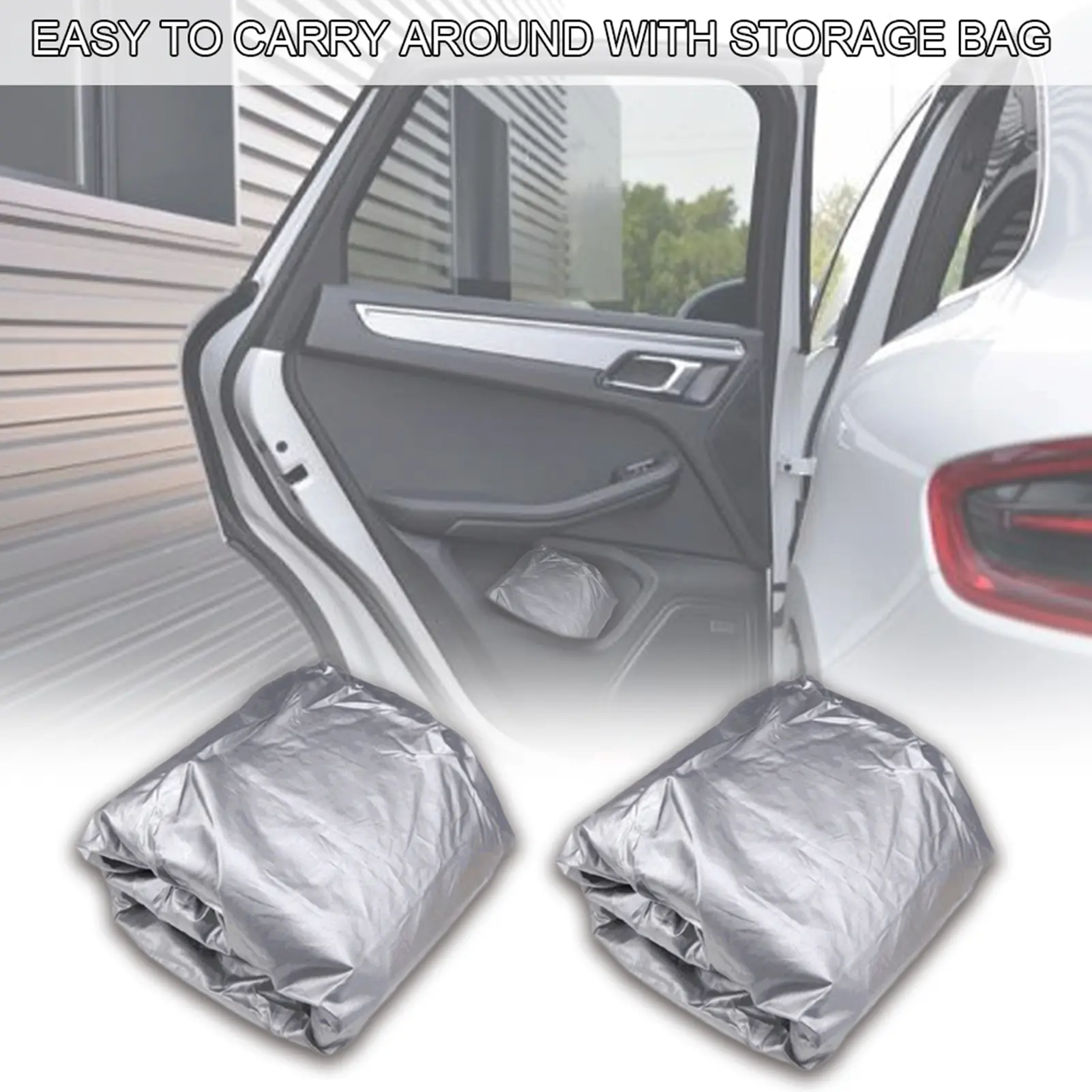 Sedan Car Cover Waterproof All Weather Outdoor Car Cover UV Protection Windproof Full Car Cover Universal(4.4*1.8*1.6M)