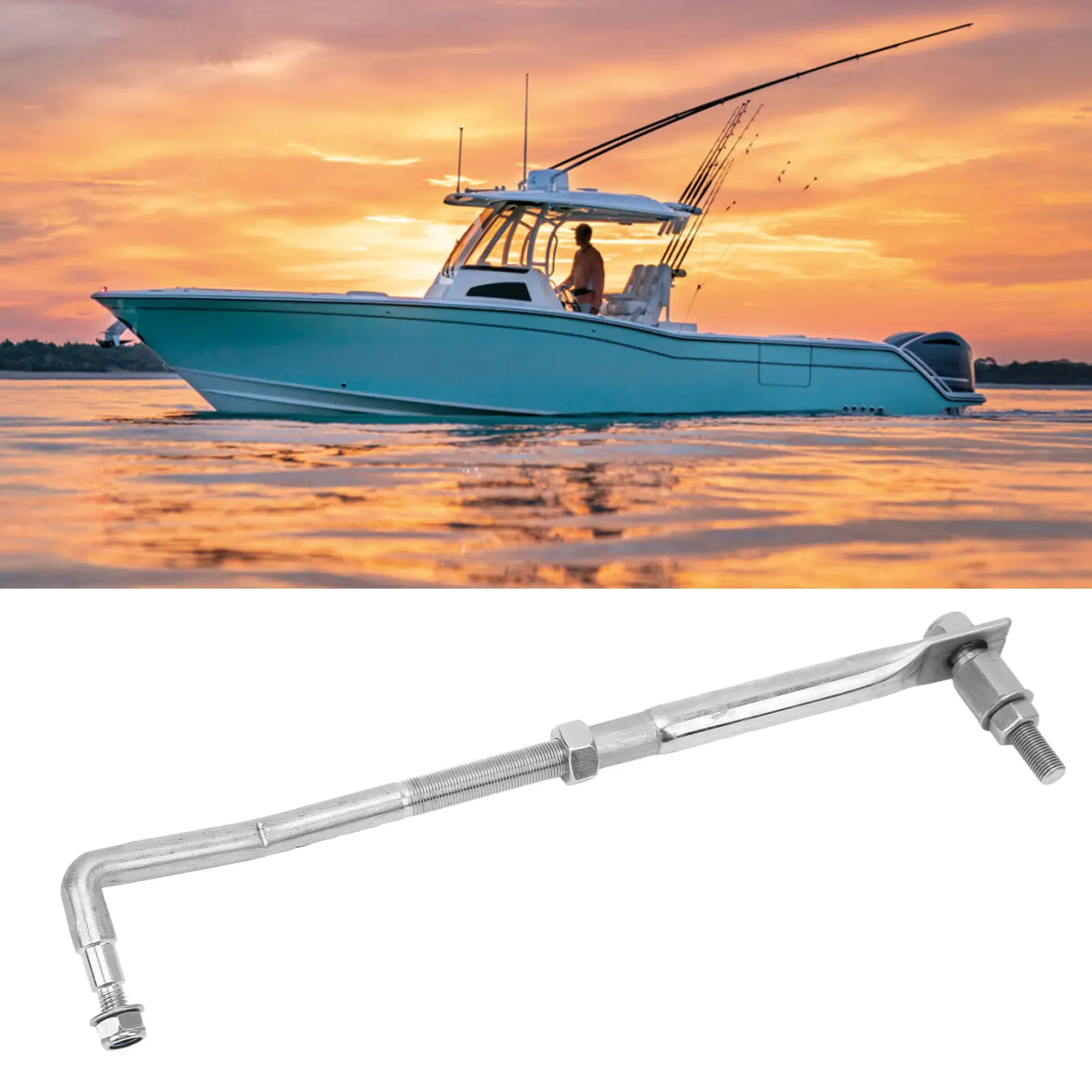 Outboard Motor Steering Link Lightweight  Outboard Steering Arm Chemical Resistant for 15HP To 200HP Outboard Engine