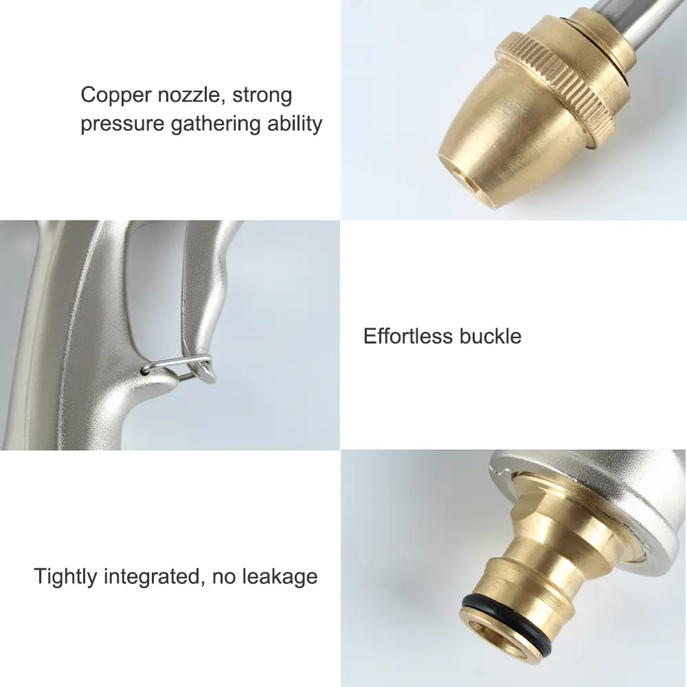 Garden Hose Nozzle High Pressure Car Wash Sprayer Gun Handheld Water Hose Nozzle Adjustable Water Pressure for Watering Plants