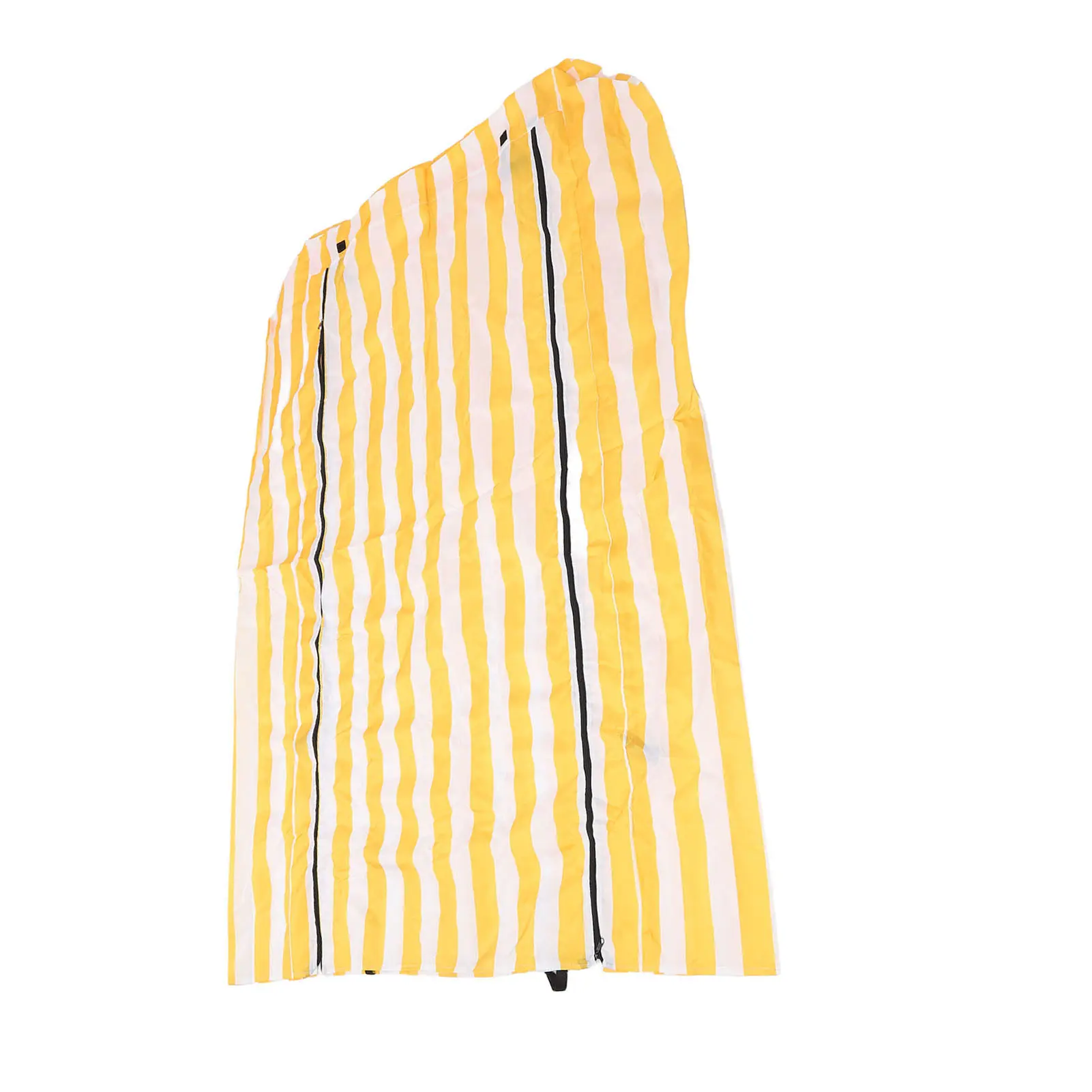 Water Proof Shelf Cover Comprehensive Coverage Storage Shelf Cover Yellow White Stripe Zippered Design for Shed Garage Shelves