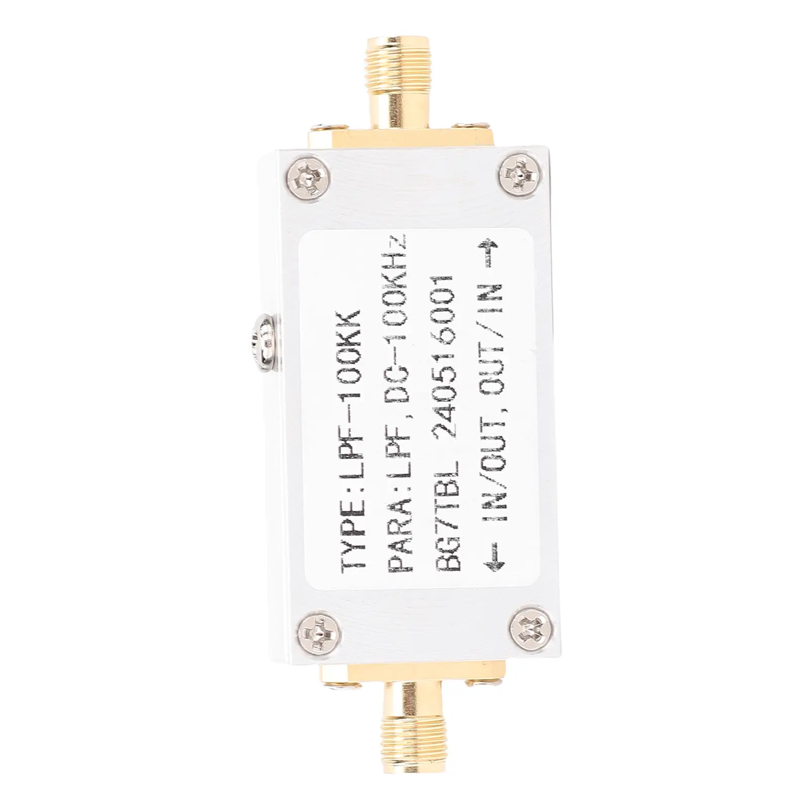 Low Pass Band Filtering Module Low Pass Filter 100K SMA Interface 100KHZ Aluminium Alloy Low Pass Band Filtering Board