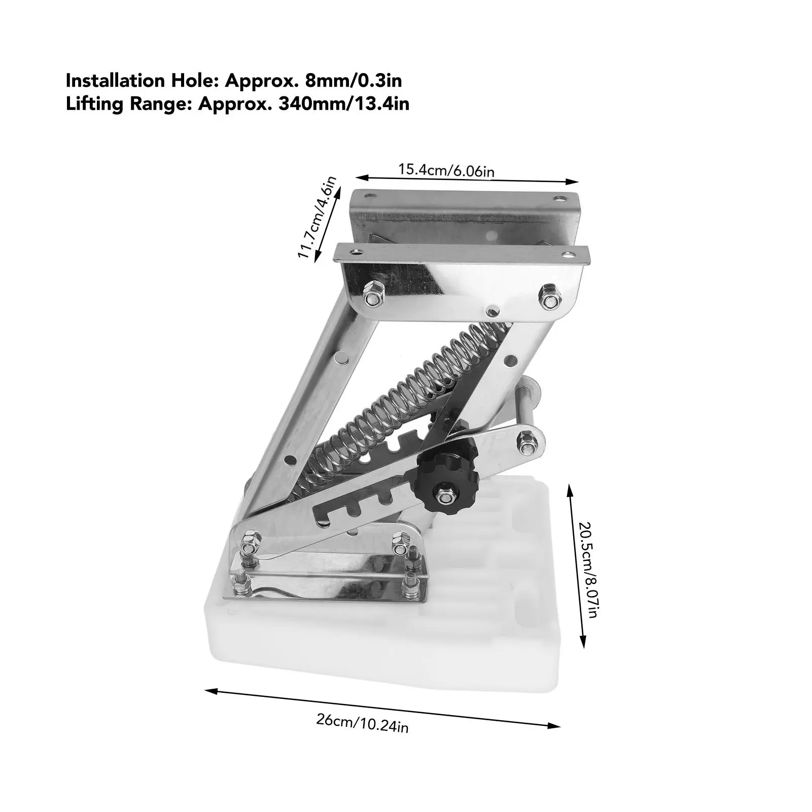 Outboard Engine Bracket Outboard Motor Bracket 304 Stainless Steel Auxiliary Boat Motor Bracket for 7.5 to 20  2 Stroke Motors
