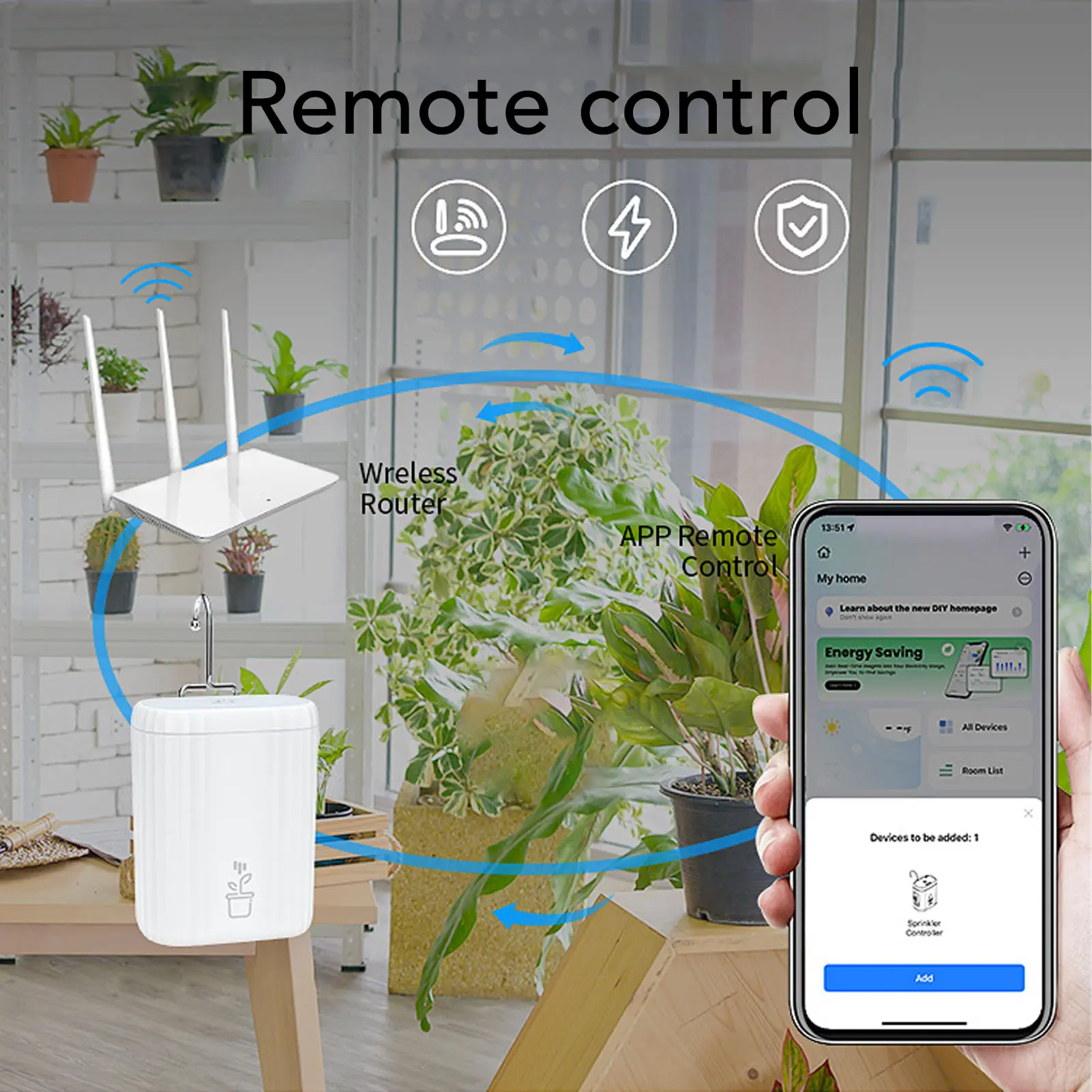 Automatic Drip Irrigation System WIFI Intelligent Watering Device Efficient Timed Easy To Assemble for IOS System for Terraces