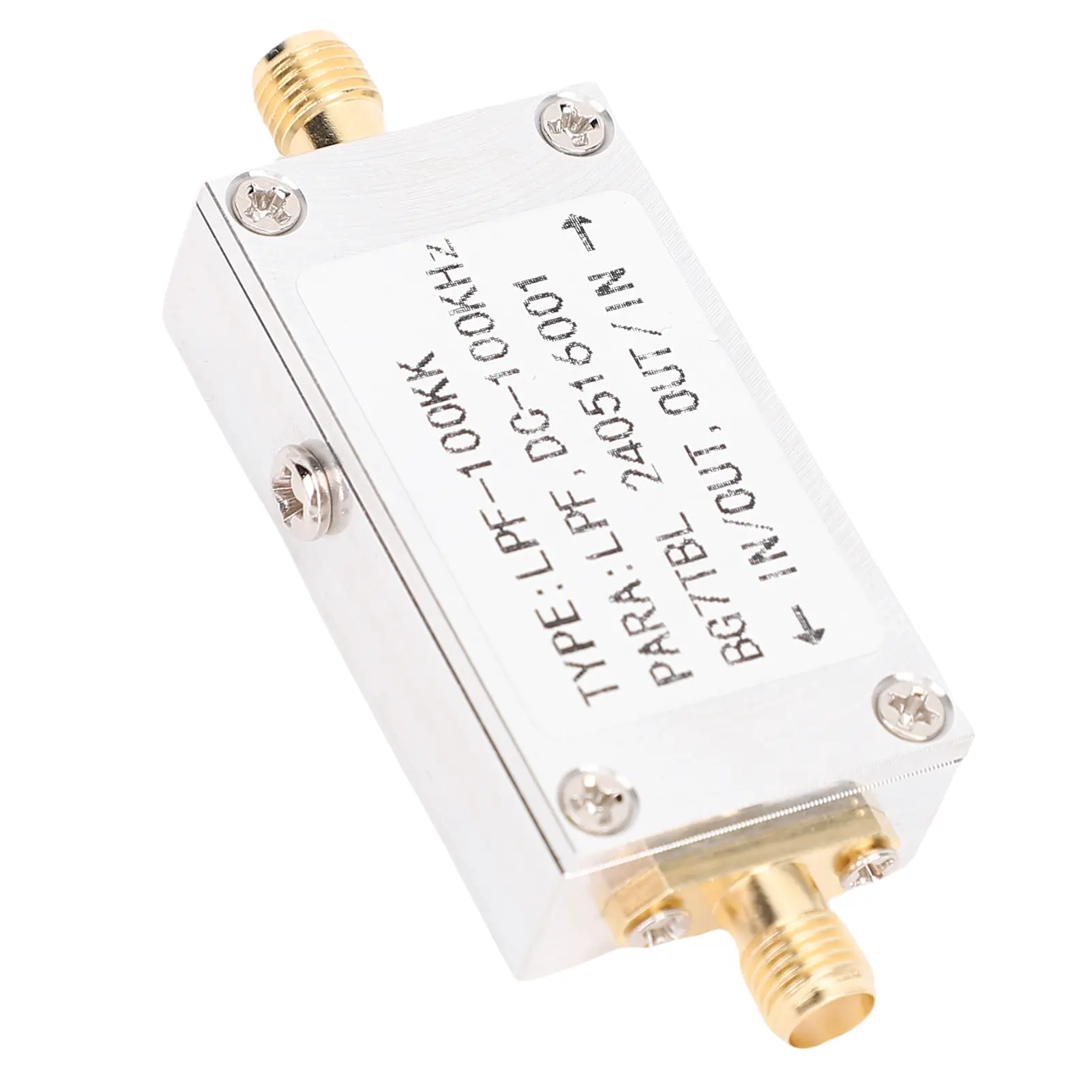 Low Pass Band Filtering Module Low Pass Filter 100K SMA Interface 100KHZ Aluminium Alloy Low Pass Band Filtering Board