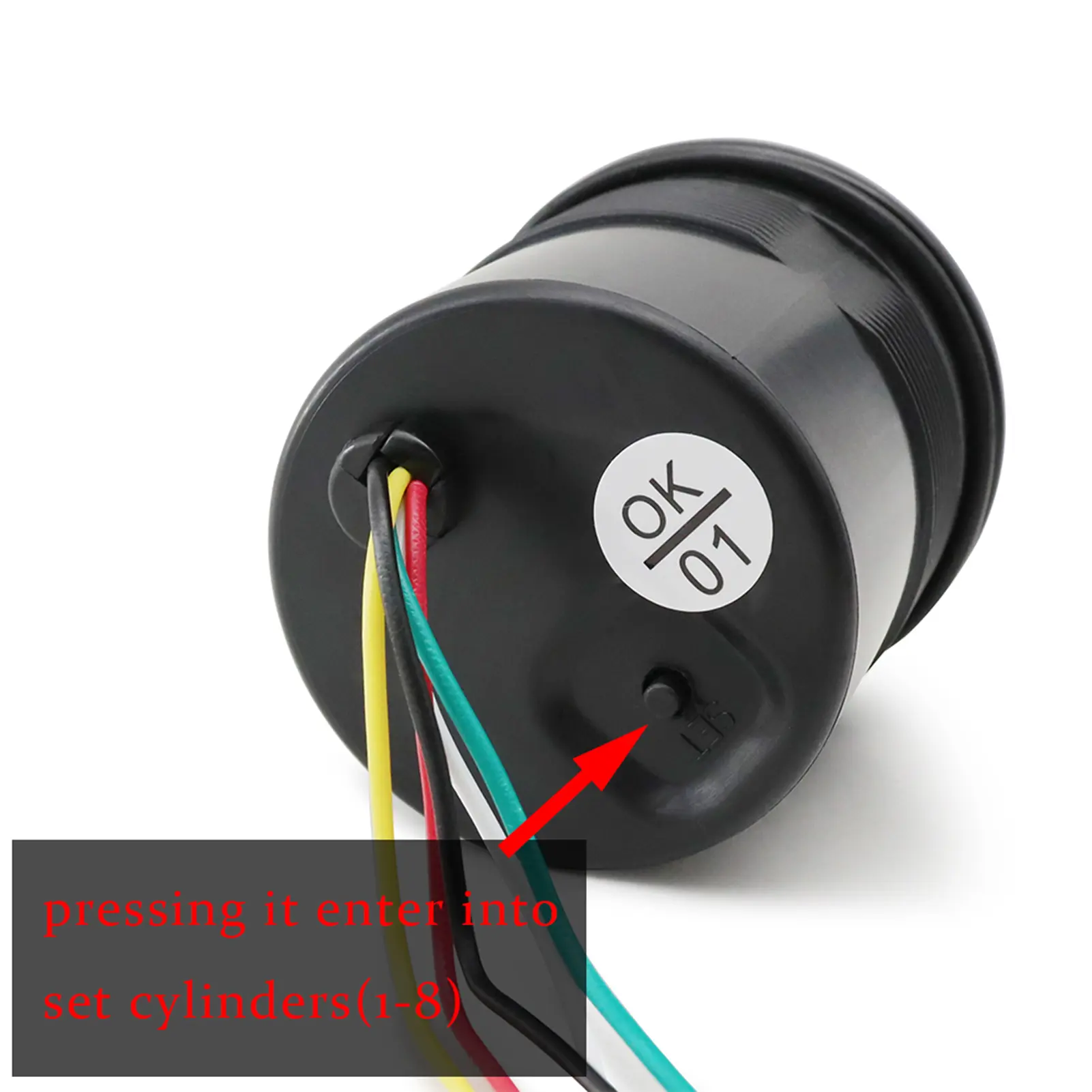 Tachometer Tach Gauge with Black Holder Cup for Auto Car 2'' 52mm 0-8000RPM Blue LED Light