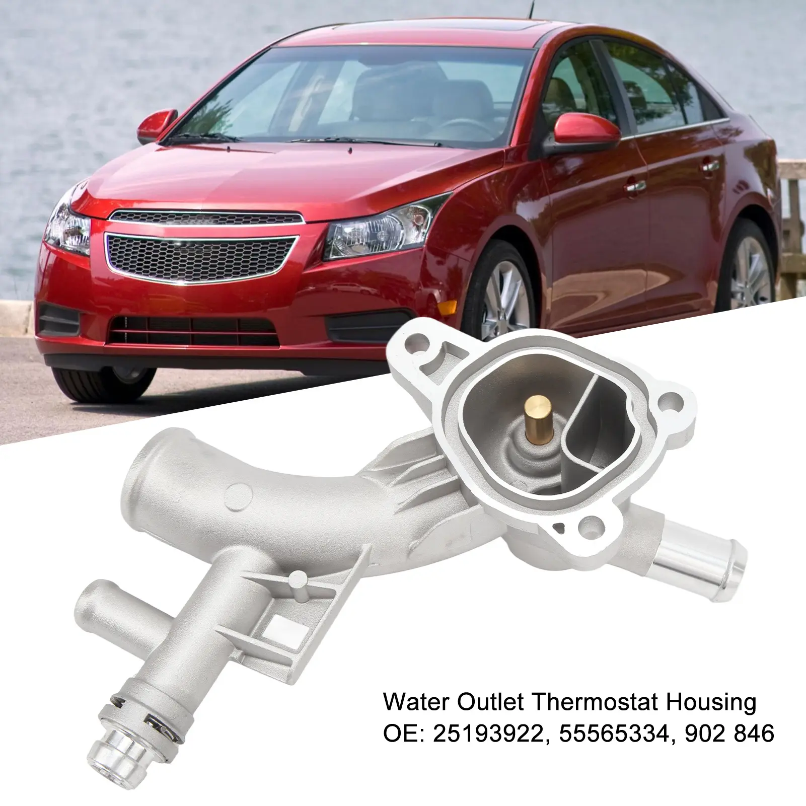55565334 902 846 Water Outlet Thermostat Housing 25193922 Water Outlet Front Casing Replacement for  1.4L 2012 to 2020
