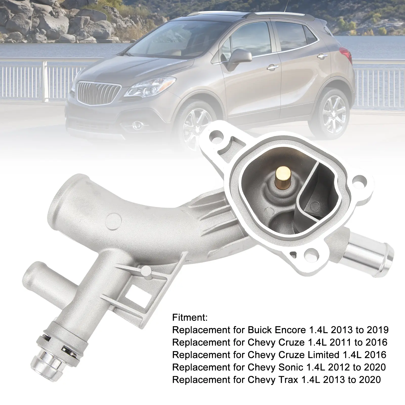 55565334 902 846 Water Outlet Thermostat Housing 25193922 Water Outlet Front Casing Replacement for  1.4L 2012 to 2020