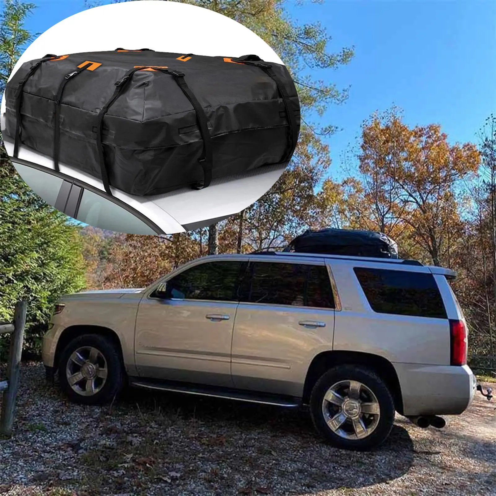 600D Waterproof Cargo Bag Car Roof Cargo Carrier Universal Luggage Bag Storage Cube Bag 20 Cubic feet  for All Cars