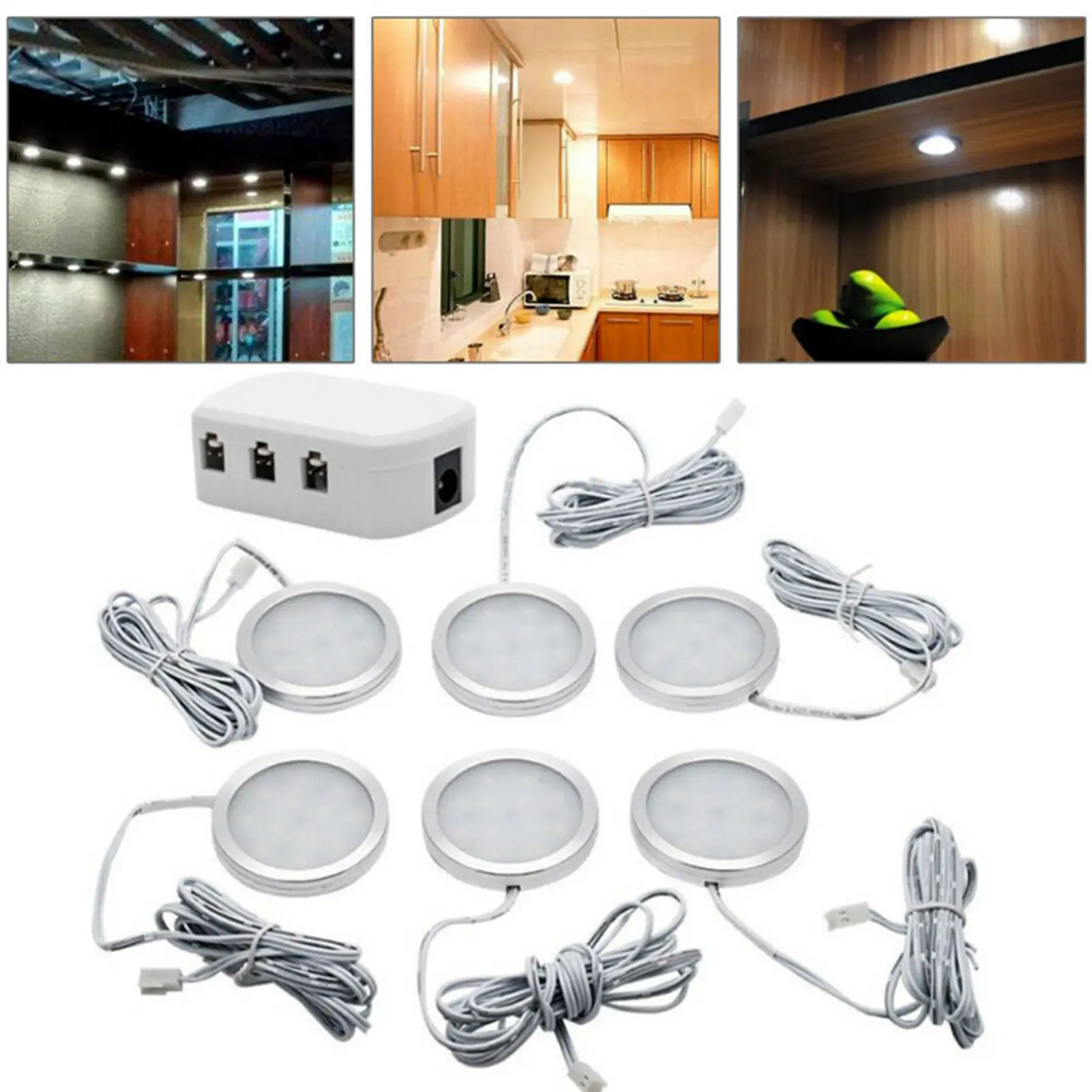 6 Pack Interior LED Spot Lights 12V LED Recessed Downlight Ceiling Fixture Dimmable Replacement for Caravan Motorhome Light