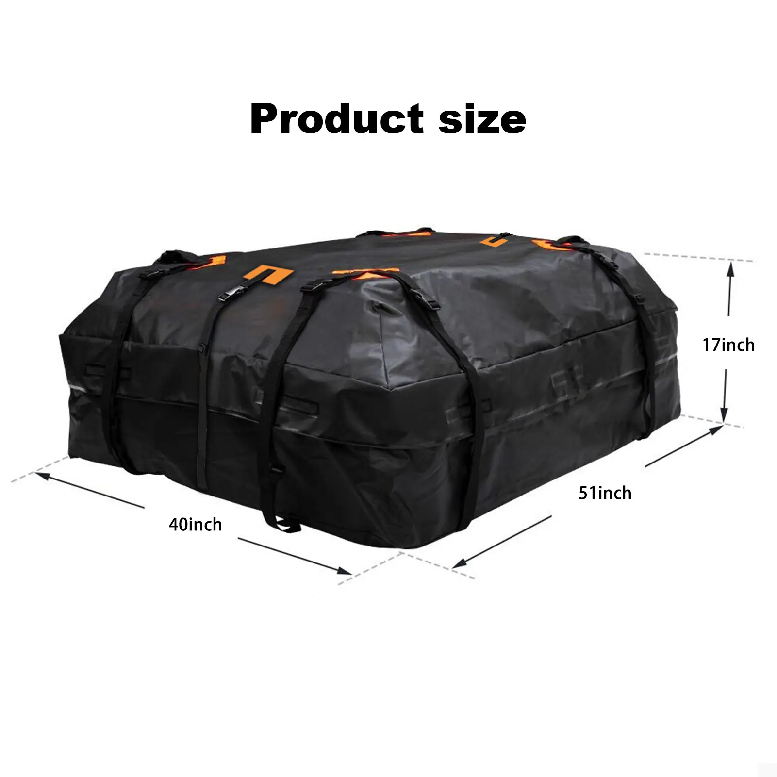 600D Waterproof Cargo Bag Car Roof Cargo Carrier Universal Luggage Bag Storage Cube Bag 20 Cubic feet  for All Cars
