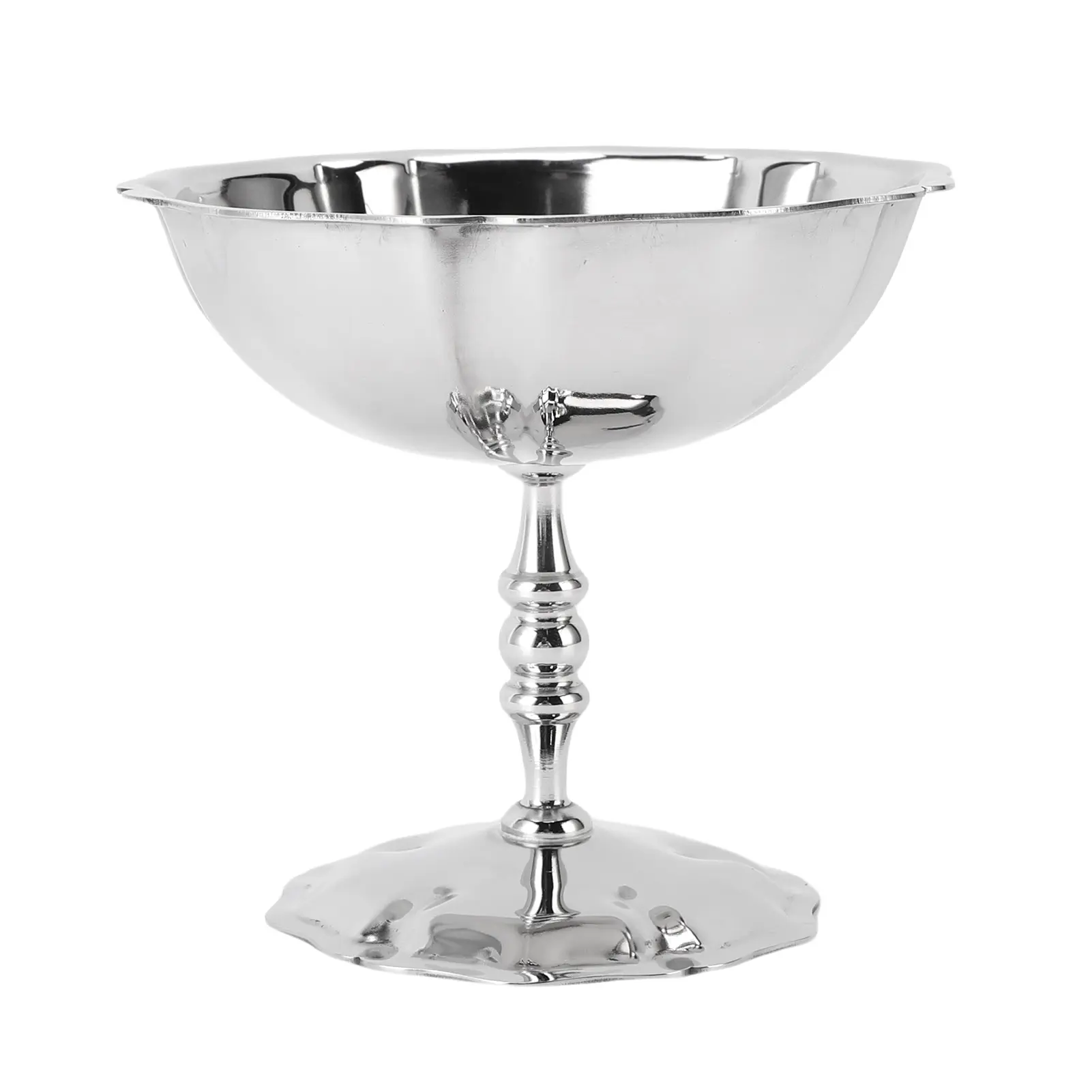 Dessert Dish Cup with Base 304 Stainless Steel Serving Bowl for Snacks Pudding Ice Cream Salad Fruit Yogurt Dessert Serving Cup