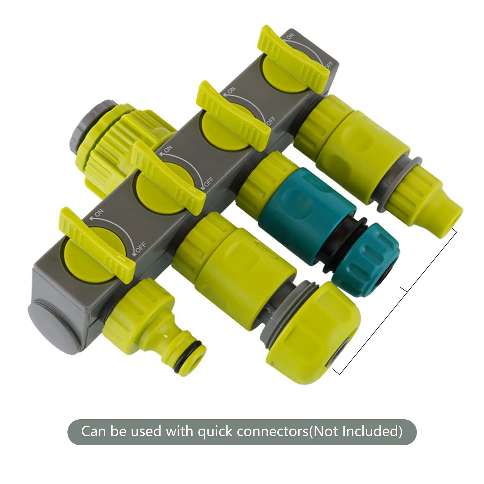 4 Way Garden Hose Splitters Faucet Diverter Tap Hose Connector Hose Pipe Splitter Water Distributor for Outdoor Faucet Sprinkle