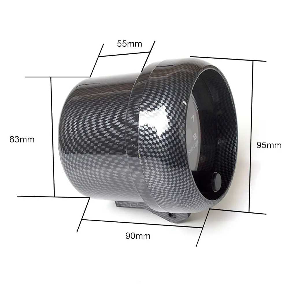 3.75'' Car Universal carbon fibre Tachometer Gauge White Inter Shift light 0-8000 RPM Tachometer Gauge ABS Material