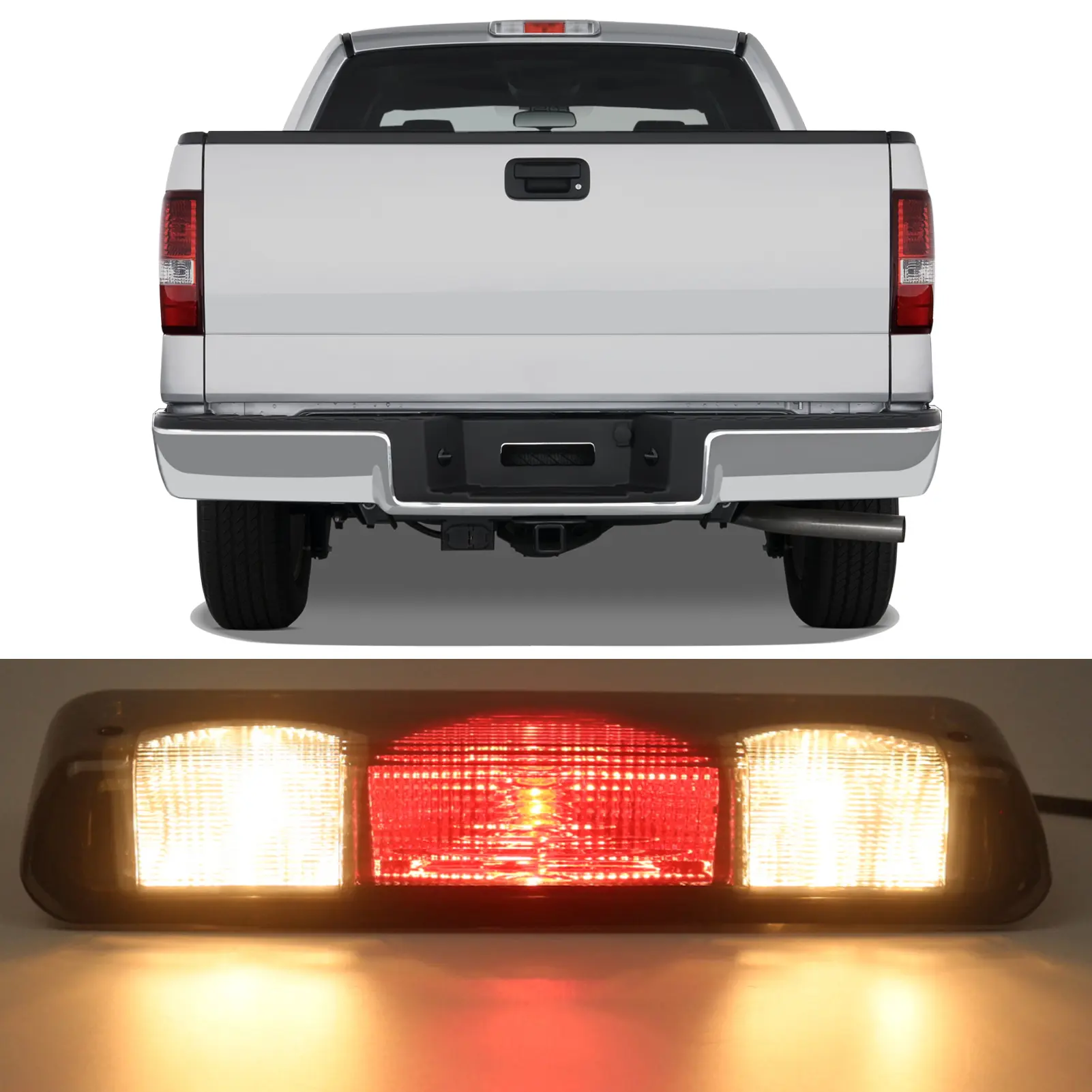 High Mount Stop Light, LED Third Brake Light Replacement for Ford F150 2004-2008, 7L3Z-13A613-B, 5L3Z-13A613-AA, 7L3Z-13A613-A,