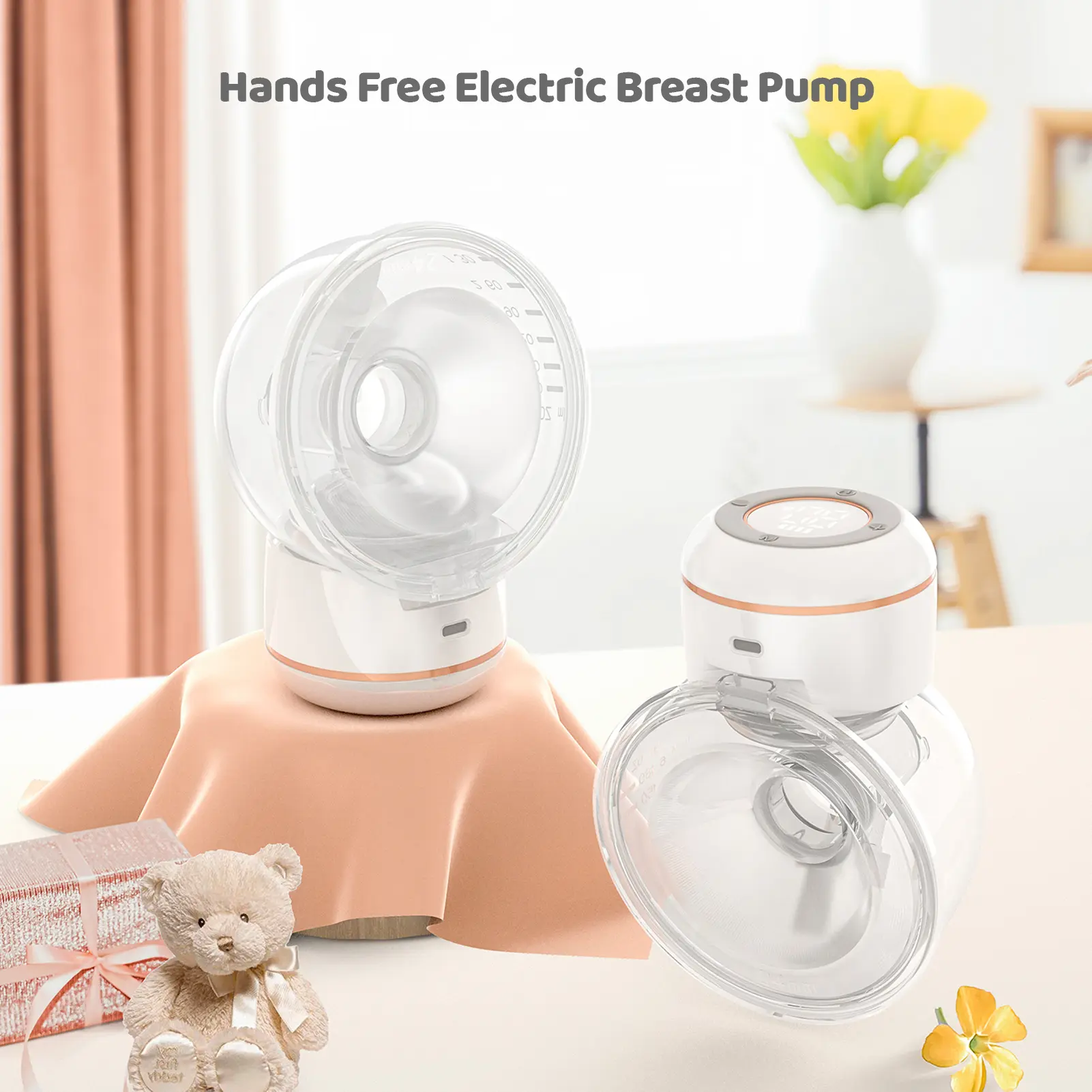 Wearable Breast Pump Hands Free Electric Breast Pump for Breastfeeding Low Noise BPA-free Comfort Milk Collector Milk Puller