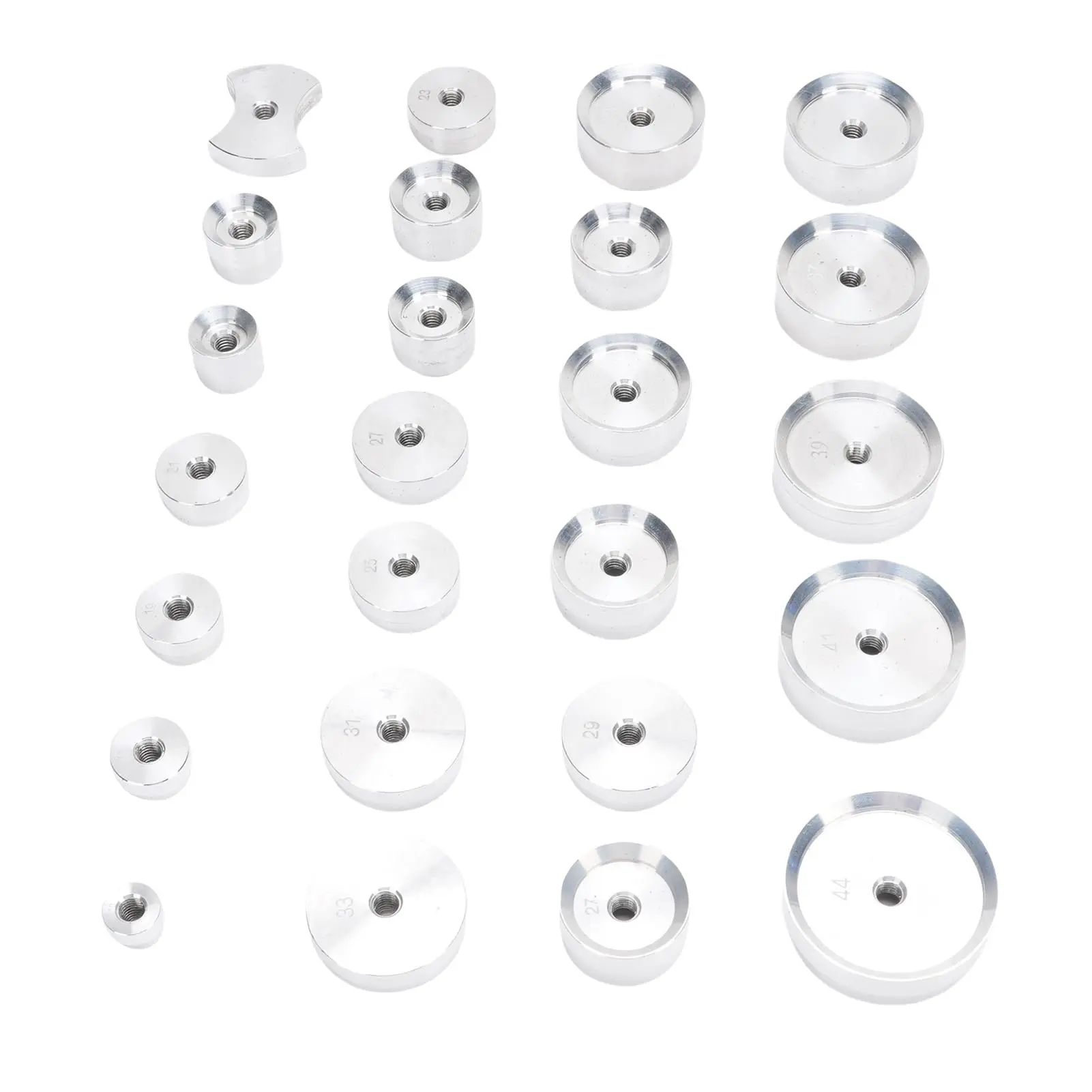 Watch Case Pressing Die Aluminum Flat Round Butterfly Die Watch Dies Kit for Repair Maintenance Watch Back Case Press Die