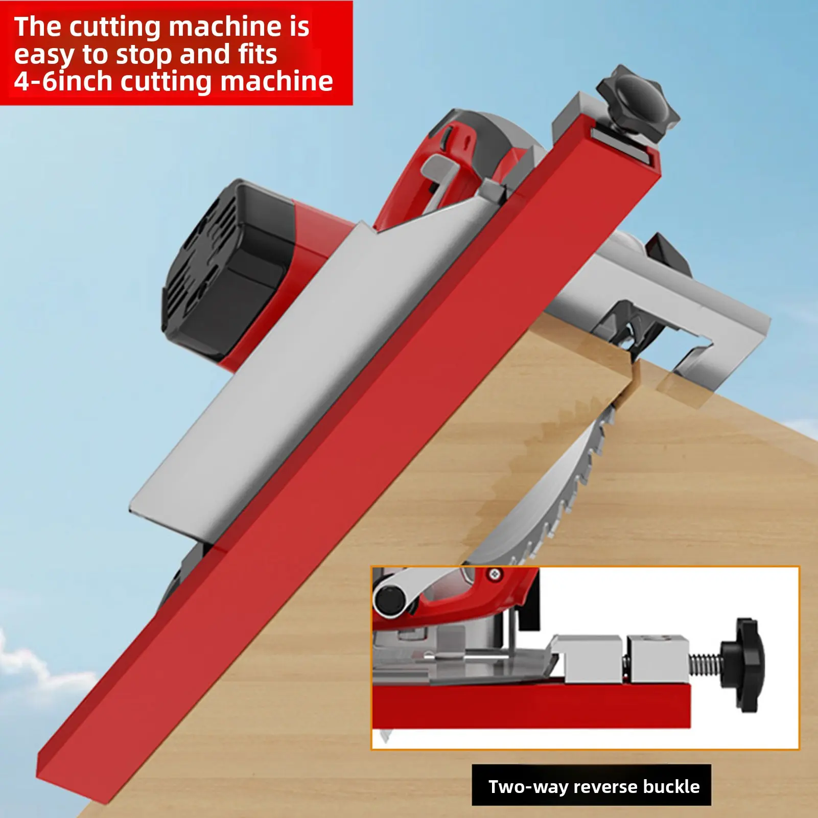 Adjustable Cutting Machine Base  Double Locking High Strength Adjustable Circular Saw  Rail for Woodworking Projects