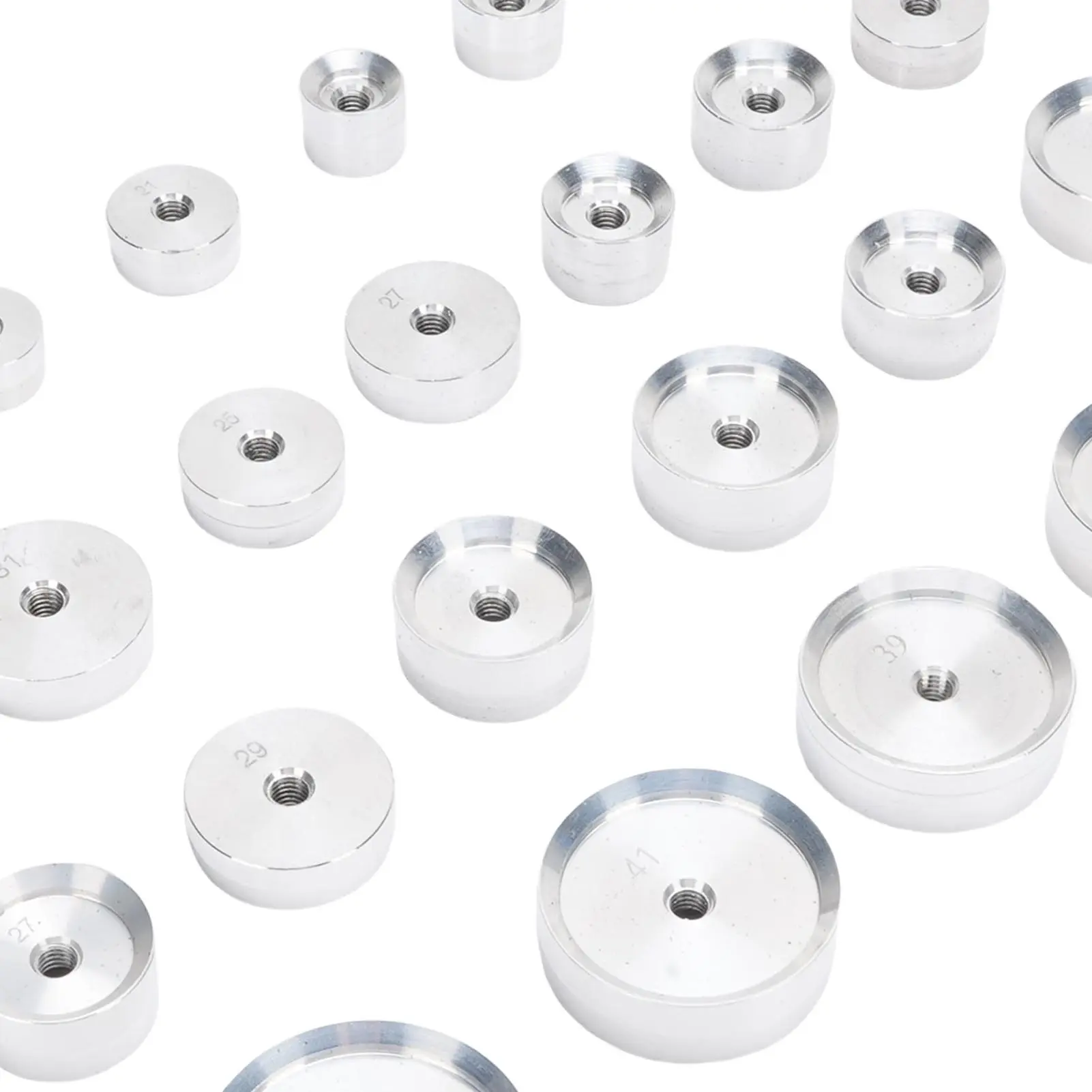Watch Case Pressing Die Aluminum Flat Round Butterfly Die Watch Dies Kit for Repair Maintenance Watch Back Case Press Die