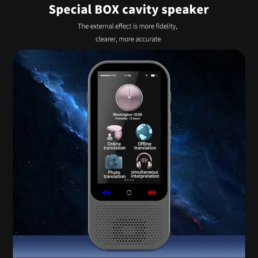 Language Translator Device with 138 Languages Portable Voice Translating 16 Offline Translation Simultaneous Interpretation