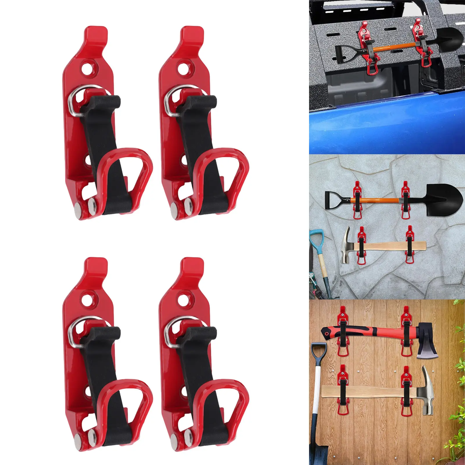 Holder Organizer Clamp Mount Kit Secure Hold Anti Crack Metal Rubber  Clamp Enhanced Stability for Off Road Trucks