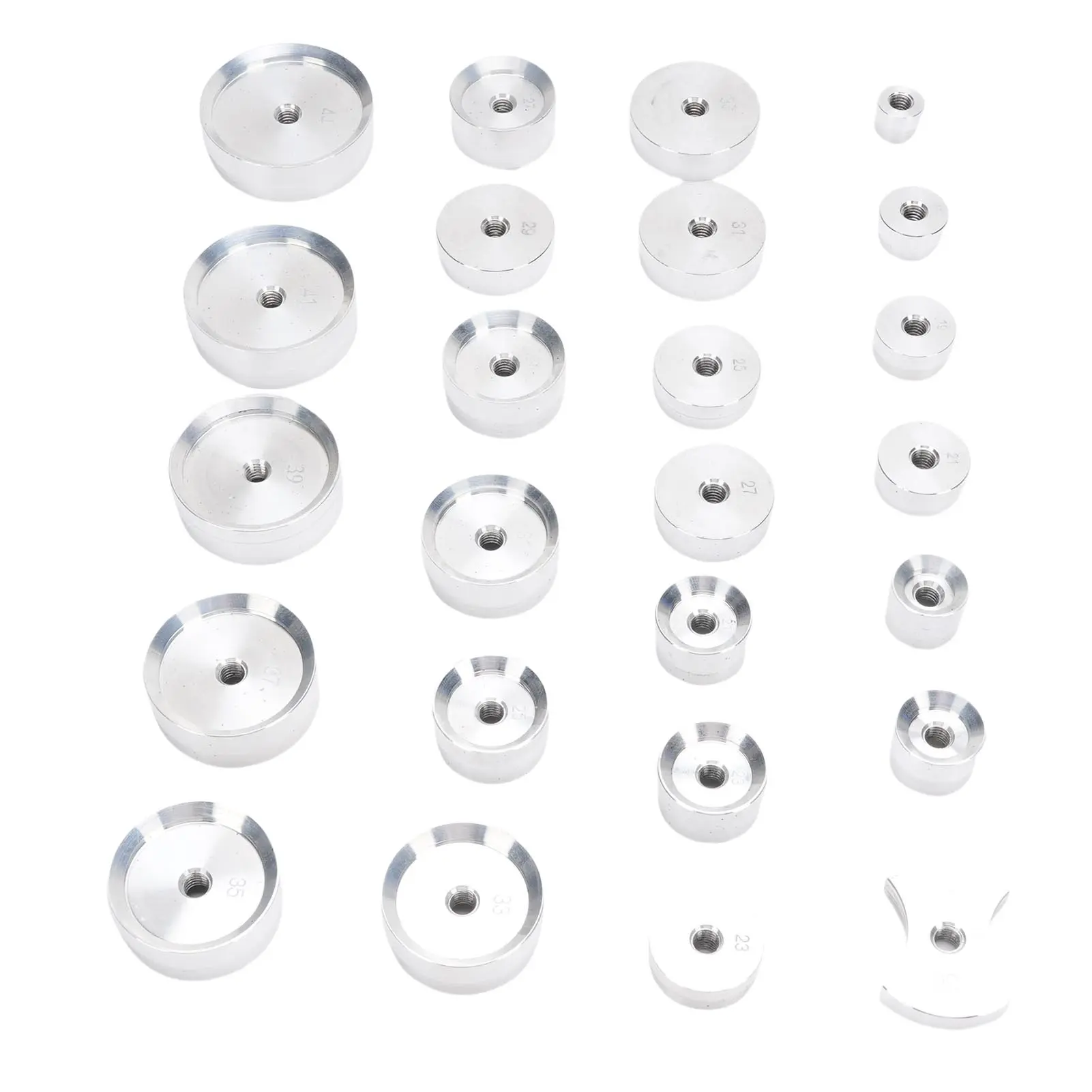 Watch Case Pressing Die Aluminum Flat Round Butterfly Die Watch Dies Kit for Repair Maintenance Watch Back Case Press Die