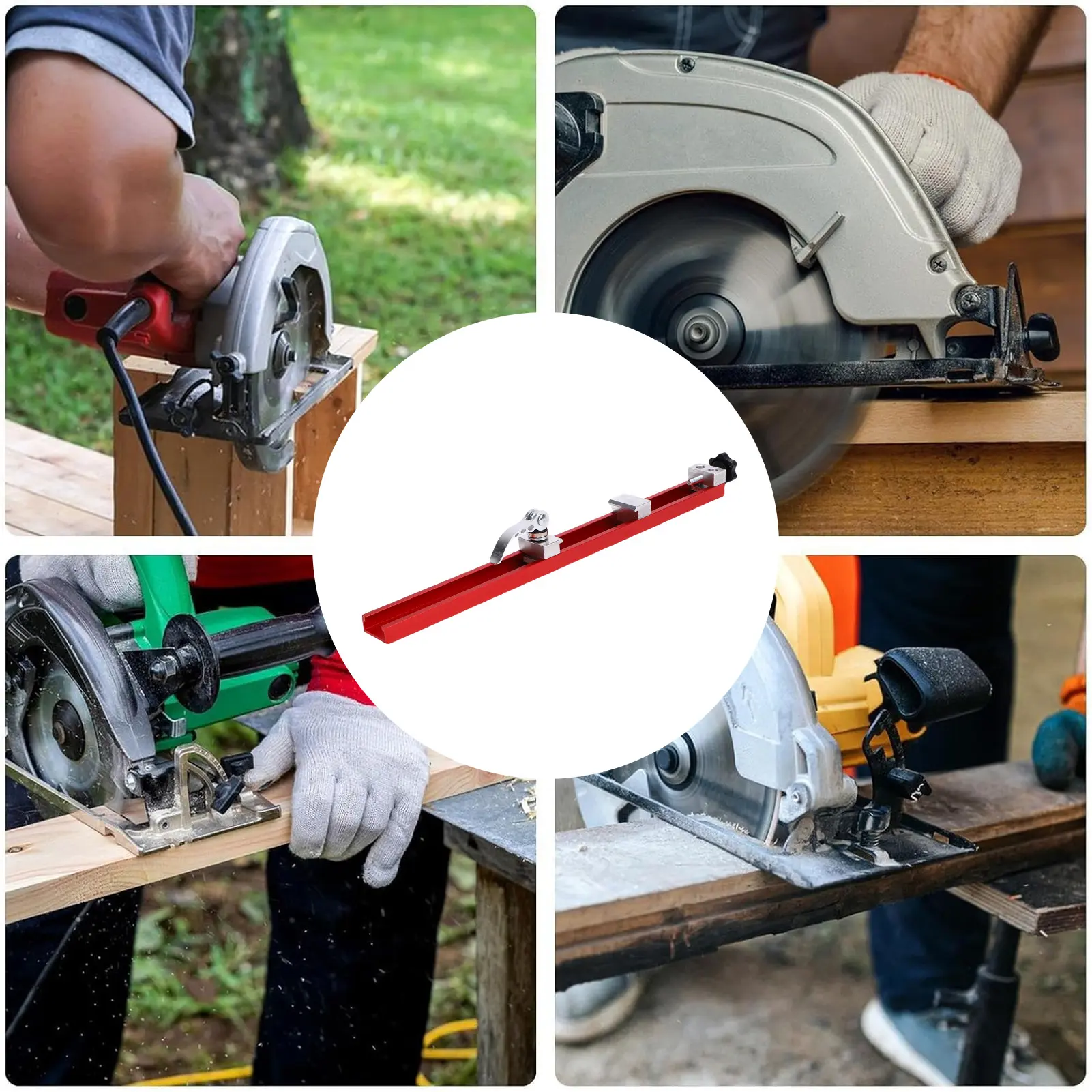 Adjustable Cutting Machine Base  Double Locking High Strength Adjustable Circular Saw  Rail for Woodworking Projects