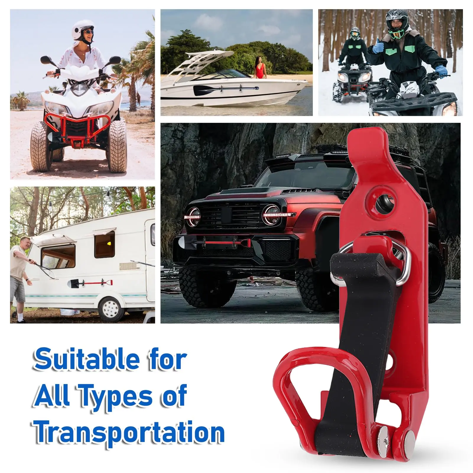 Holder Organizer Clamp Mount Kit Secure Hold Anti Crack Metal Rubber  Clamp Enhanced Stability for Off Road Trucks