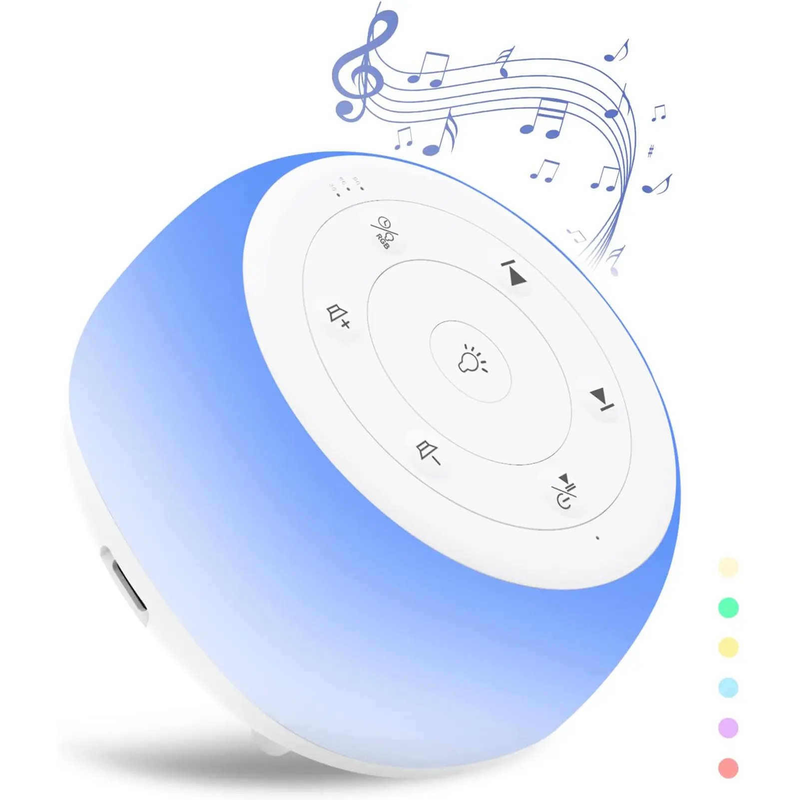 Desktop White Noise Machine Sleep Sound Machine for Baby Sleep Soother 7 Colors Night Lights 34 Soothing Sounds 32 Levels