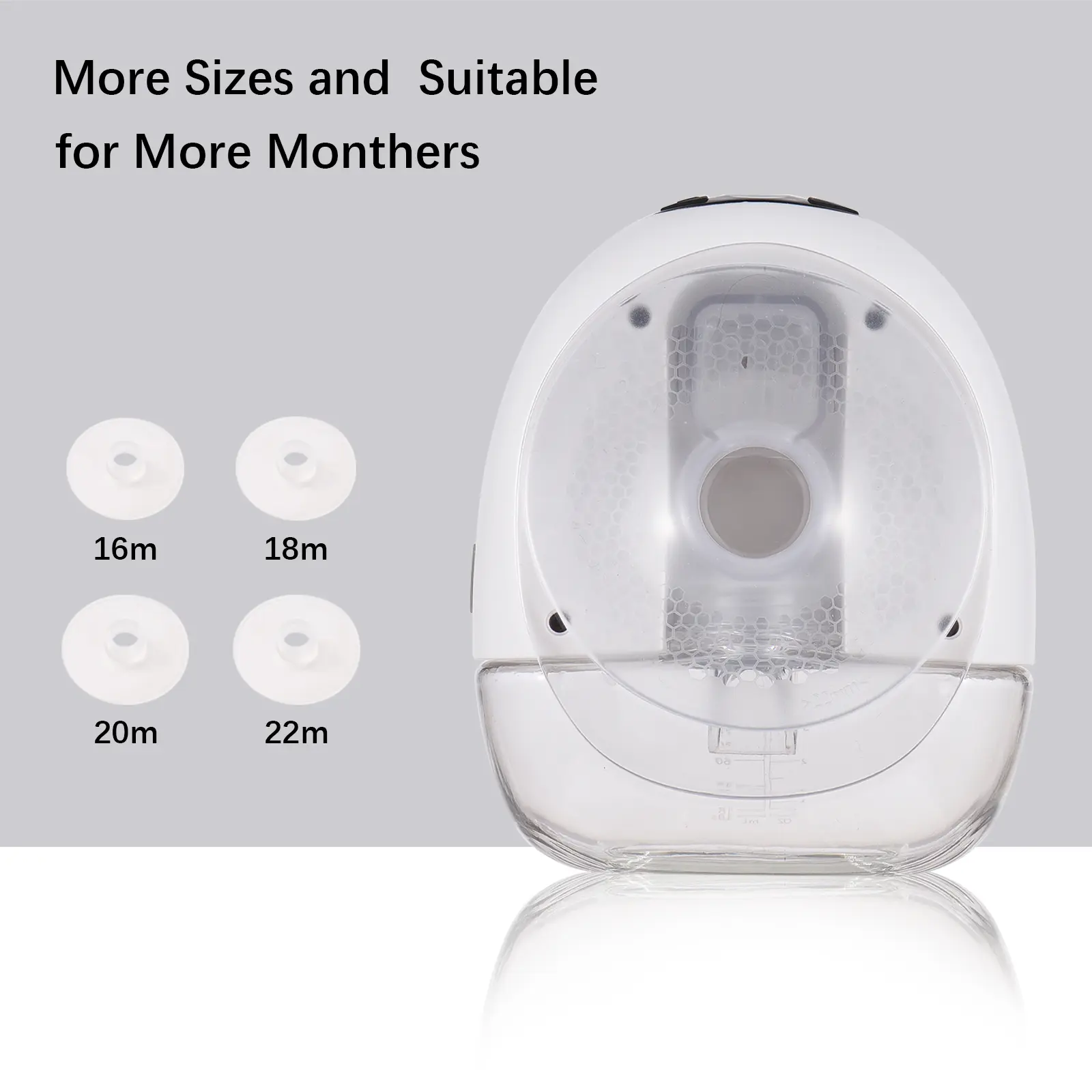 Wearable Breast Pump Hands Free Electric Breast Pump for Breastfeeding Low Noise with 150ml Milk Collector for Home Travel