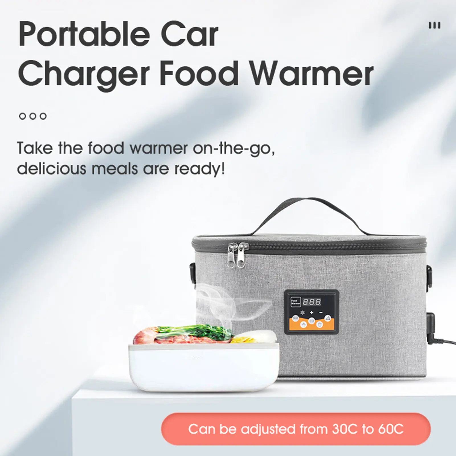 8L Baby Food Heater Portable Digital Baby Bottle Warmer Oven 12V Car Food Warmer Car Heating Lunch Box with Temperature Preset