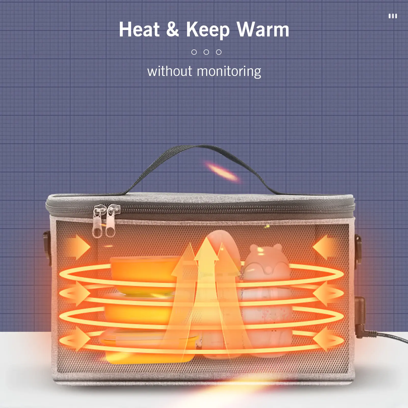8L Baby Food Heater Portable Digital Baby Bottle Warmer Oven 12V Car Food Warmer Car Heating Lunch Box with Temperature Preset