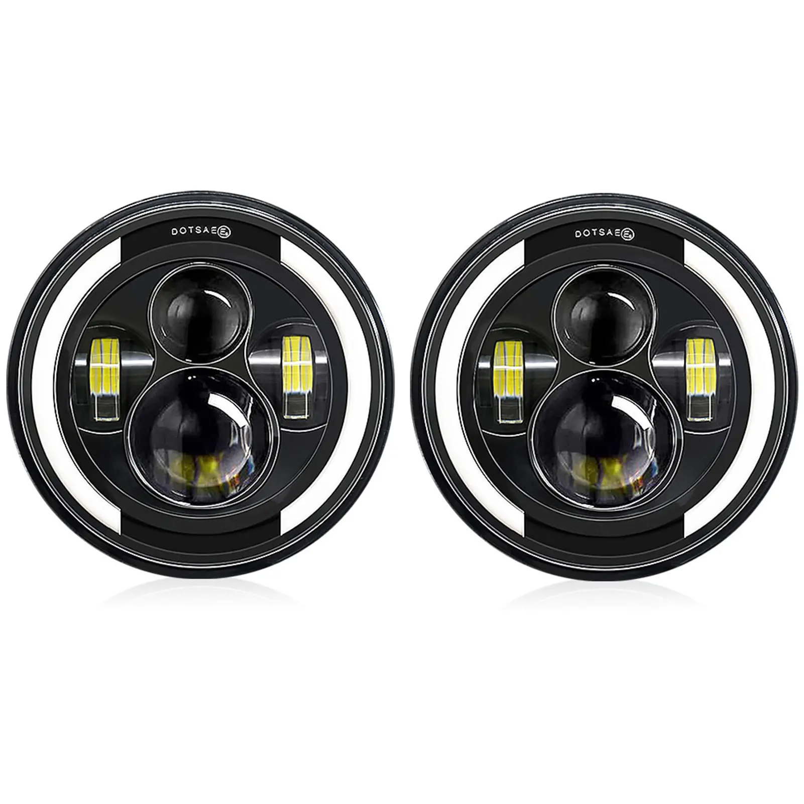 7 inch Car Motorcycle LED Headlight with DRL/Turn Signal/Low Beam/High Beam 7'' Round Headlight 6000K 140W IP67 Waterproof