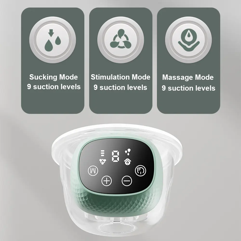 Wearable Breast Pump Electric Breast Pump for Breastfeeding Hands Free 3 Modes 9 Suction Levels Low Noise 150ml Storage Capacity