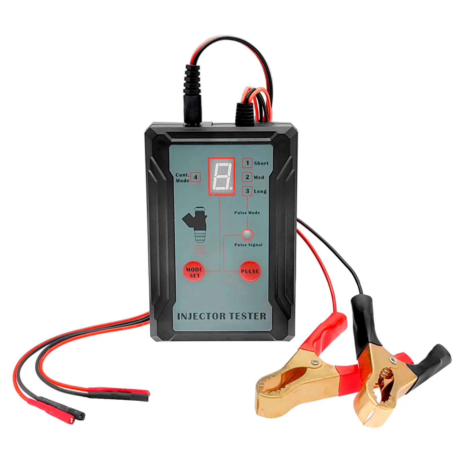 Fuel Injector Tester and Adapter for Diagnosis Cleaning of Injectors DIY Cleaning Tool Kits 12V/5V Switchable Short-circuit Prot