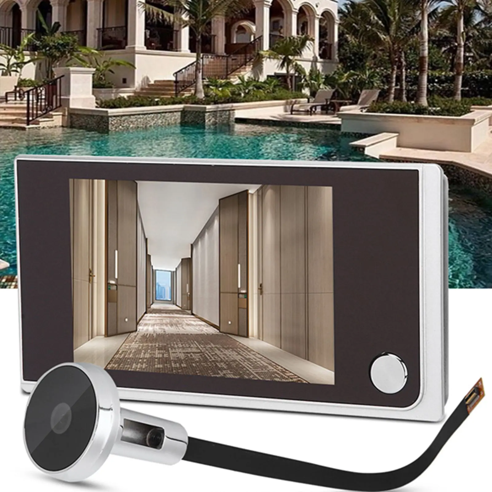 120 Degree Peephole Viewer 3.5" Digital LCD 120 Degree Peephole Viewer Photo Visual Electronic  Digital Doorbell Peephole