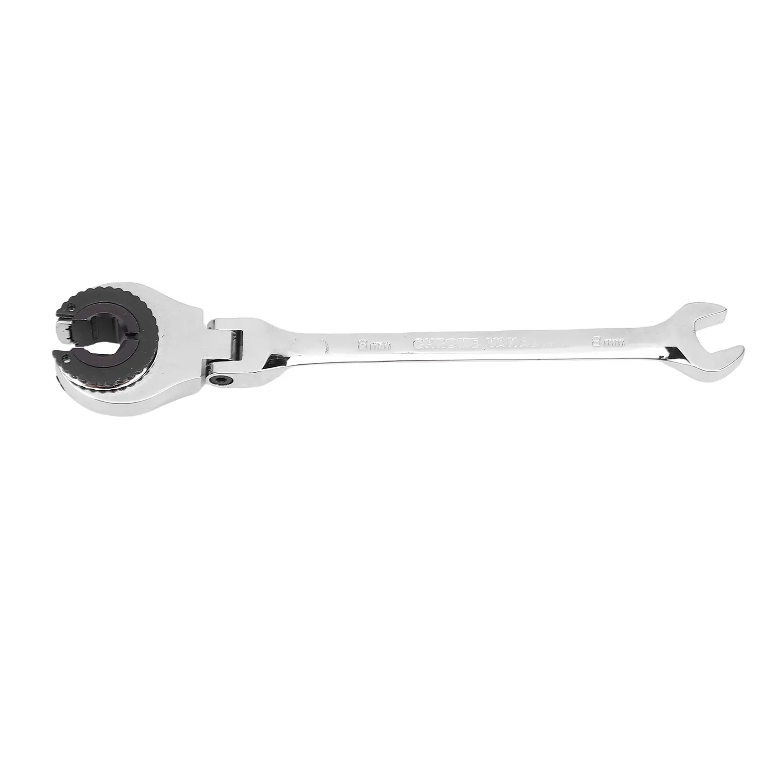 8mm Open Flexible Head Ratcheting Wrench CR V Steel Ratcheting Spanner with 72 Teeth 180 ° Adjustable Angle Open End Spanner