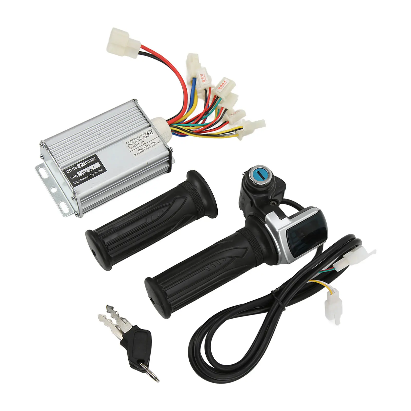 36V 1000W Motor Brushed Speed Controller with Locking Battery Display Throttle  Grip for Mini Bike Throttle Grip with Lock
