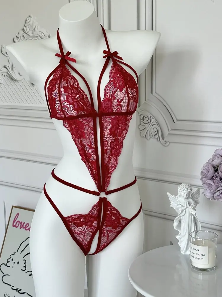 ZSYEARTH Hot Sexy Lingerie Women Body Costumes Onlyfans Female Naughty Underwear Blackless Bodysuit Open Chest Lace Crotchless