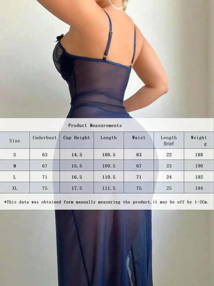 Hot Sexy Lingerie Sexy Babydoll Mesh Slit Long Skirt Split Style Romantic Suit Women's Pajamas Long Dress Transparent Nightgowns