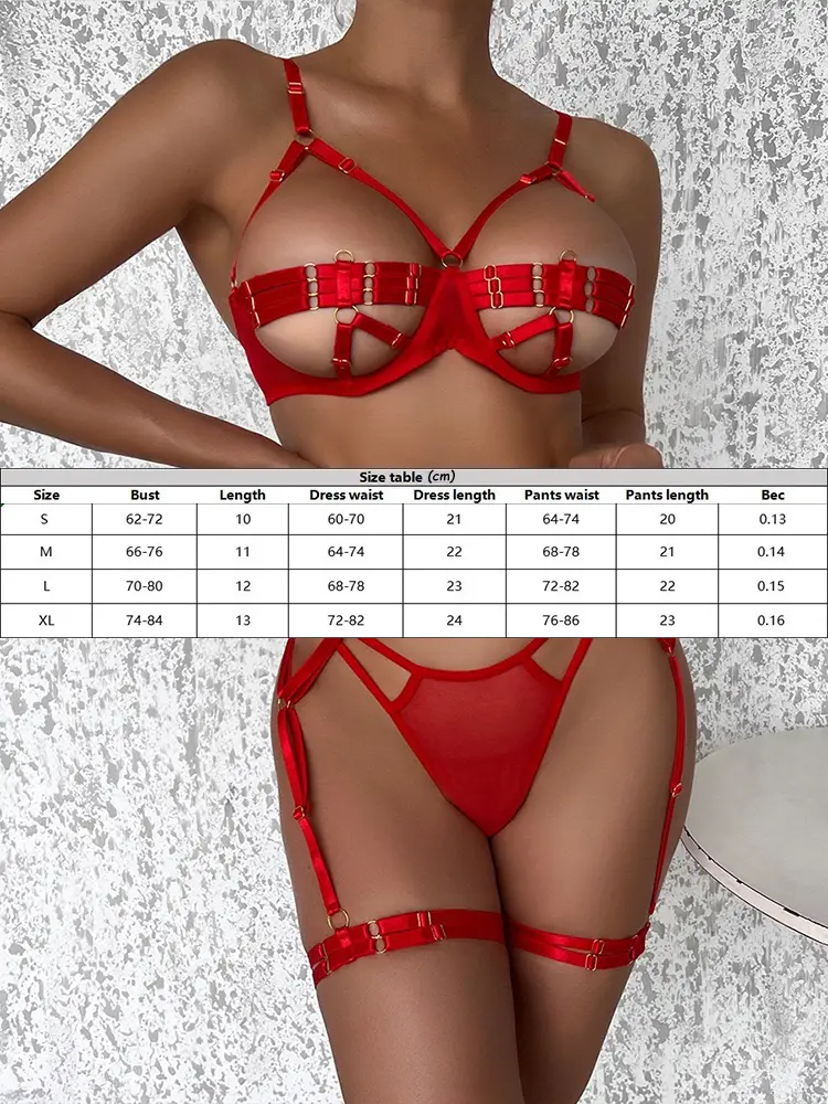 Bondage Bodysuit Hot Sexy Lingerie BDSM Theme Underwear Women Slave Obedience Clubwear Maid Stage Party Outfit Onlyfan Open Anal