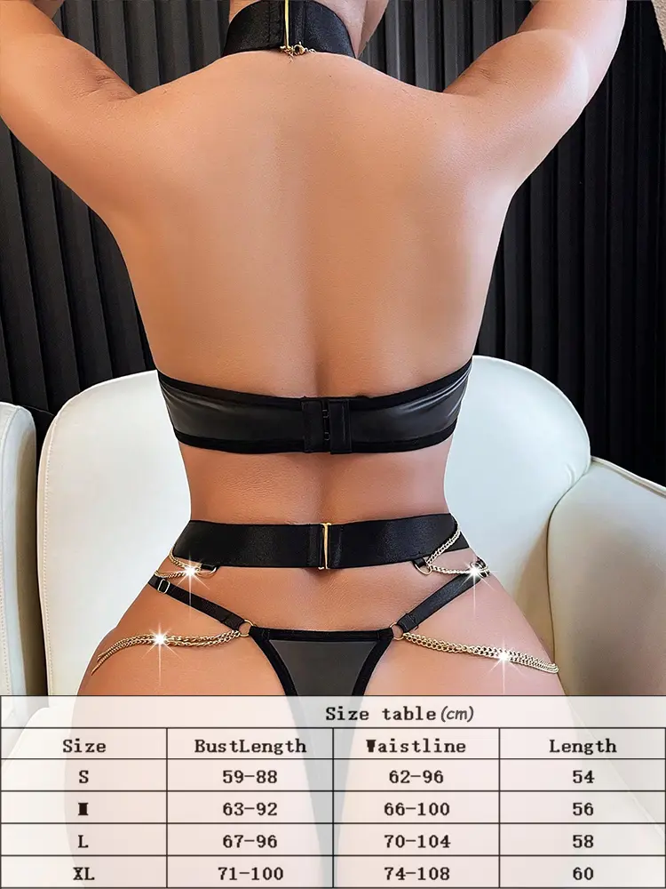 Hot Sexy Women Lingerie Babydoll Underwear PU Leather Dress Erotic Lingerie Open Anal Costumes Erotic Dress Sex Clothes Clubwear