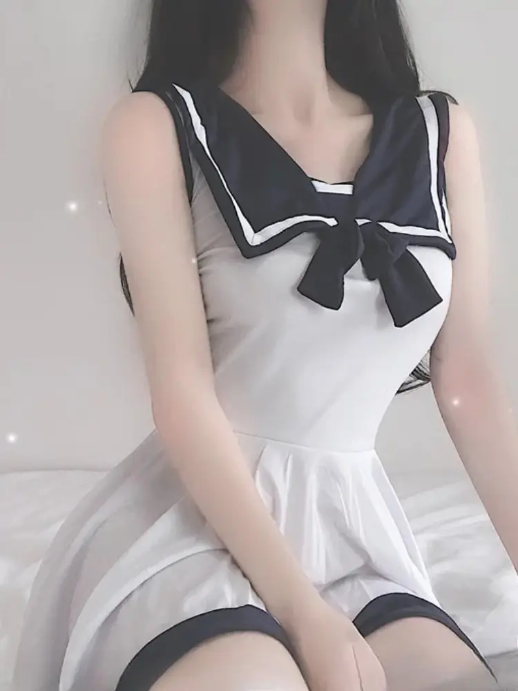 Japanese AV Actress Costumes Sexy Lingerie Sweet Cute Schoolgirl Uniform Onlyfans Sleepwear Student Cosplay with Mini Skirt